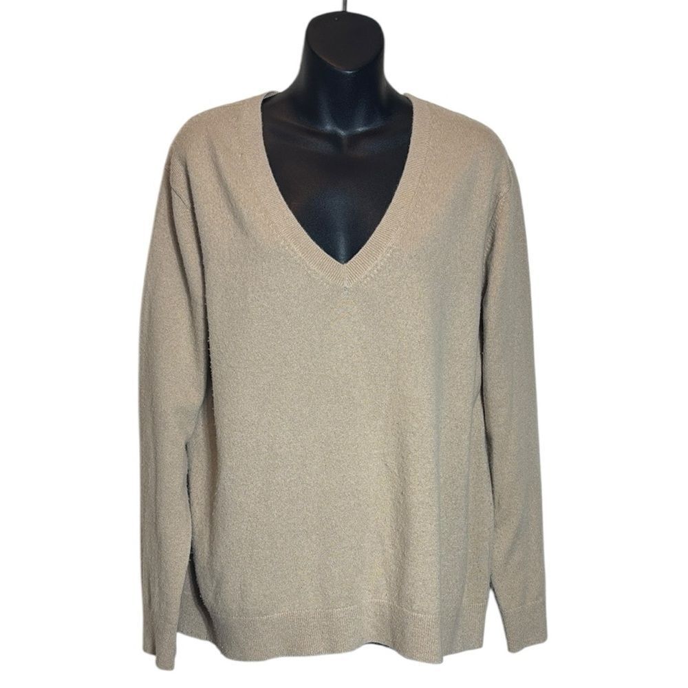 Vince men’s xl tan cashmere sweater pullover capsule sustainable warm
